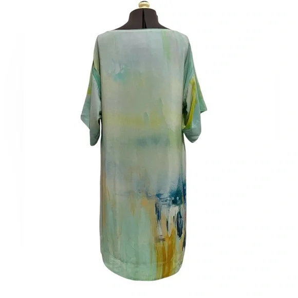 Anthropologie Maeve Painted 100% Silk Watercolor Tunic Dress Size XS - Picture 9 of 14